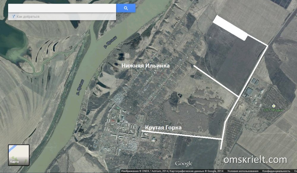 Крутая горка омская область карта